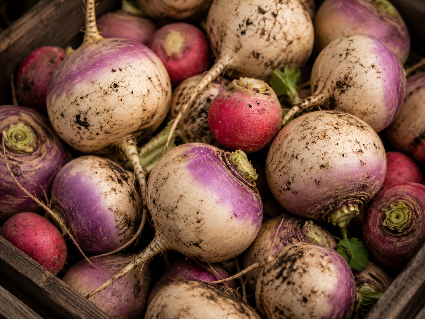 Frische Rüben aus biologischem Anbau